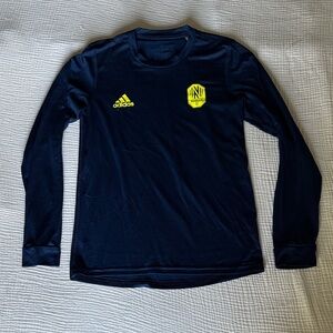 Women's Adidas Navy Nashville SC Long Sleeve Creator Tee Size Small